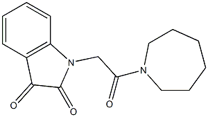 1-[2-(azepan-1-yl)-2-oxoethyl]-2,3-dihydro-1H-indole-2,3-dione Struktur