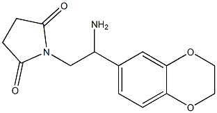 1-[2-amino-2-(2,3-dihydro-1,4-benzodioxin-6-yl)ethyl]pyrrolidine-2,5-dione Struktur