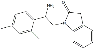 1-[2-amino-2-(2,4-dimethylphenyl)ethyl]-2,3-dihydro-1H-indol-2-one Struktur