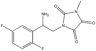 1-[2-amino-2-(2,5-difluorophenyl)ethyl]-3-methylimidazolidine-2,4,5-trione Struktur