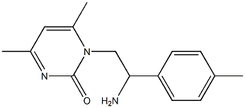 1-[2-amino-2-(4-methylphenyl)ethyl]-4,6-dimethylpyrimidin-2(1H)-one Struktur