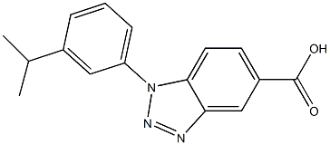 1-[3-(propan-2-yl)phenyl]-1H-1,2,3-benzotriazole-5-carboxylic acid Struktur