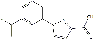 1-[3-(propan-2-yl)phenyl]-1H-pyrazole-3-carboxylic acid Struktur