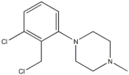 1-[3-chloro-2-(chloromethyl)phenyl]-4-methylpiperazine Struktur