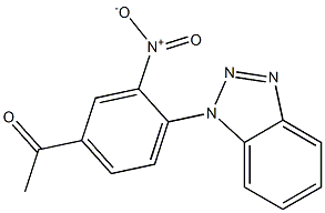 1-[4-(1H-1,2,3-benzotriazol-1-yl)-3-nitrophenyl]ethan-1-one Struktur