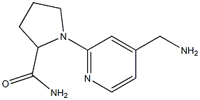 1-[4-(aminomethyl)pyridin-2-yl]pyrrolidine-2-carboxamide Struktur