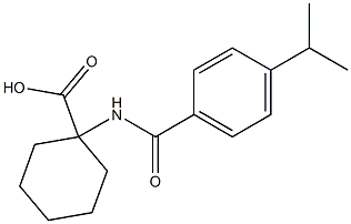 1-{[4-(propan-2-yl)benzene]amido}cyclohexane-1-carboxylic acid Struktur