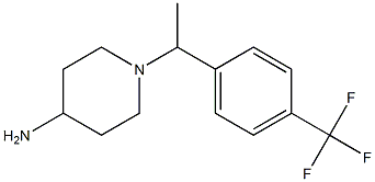 1-{1-[4-(trifluoromethyl)phenyl]ethyl}piperidin-4-amine Struktur