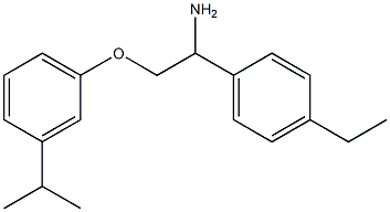 1-{1-amino-2-[3-(propan-2-yl)phenoxy]ethyl}-4-ethylbenzene Struktur