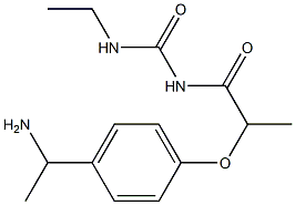 1-{2-[4-(1-aminoethyl)phenoxy]propanoyl}-3-ethylurea Struktur