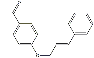 1-{4-[(3-phenylprop-2-en-1-yl)oxy]phenyl}ethan-1-one Struktur