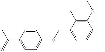 1-{4-[(4-methoxy-3,5-dimethylpyridin-2-yl)methoxy]phenyl}ethan-1-one Struktur