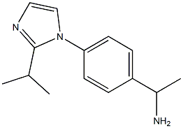 1-{4-[2-(propan-2-yl)-1H-imidazol-1-yl]phenyl}ethan-1-amine Struktur