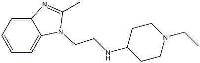 1-ethyl-N-[2-(2-methyl-1H-1,3-benzodiazol-1-yl)ethyl]piperidin-4-amine Struktur