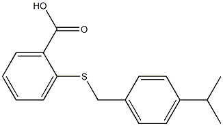 2-({[4-(propan-2-yl)phenyl]methyl}sulfanyl)benzoic acid Struktur