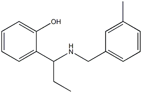 2-(1-{[(3-methylphenyl)methyl]amino}propyl)phenol Struktur