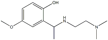 2-(1-{[2-(dimethylamino)ethyl]amino}ethyl)-4-methoxyphenol Struktur