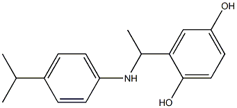 2-(1-{[4-(propan-2-yl)phenyl]amino}ethyl)benzene-1,4-diol Struktur