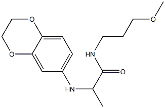 2-(2,3-dihydro-1,4-benzodioxin-6-ylamino)-N-(3-methoxypropyl)propanamide Struktur