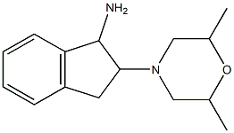 2-(2,6-dimethylmorpholin-4-yl)-2,3-dihydro-1H-inden-1-ylamine Struktur