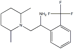 2-(2,6-dimethylpiperidin-1-yl)-1-[2-(trifluoromethyl)phenyl]ethan-1-amine Struktur