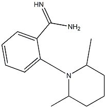 2-(2,6-dimethylpiperidin-1-yl)benzene-1-carboximidamide Struktur