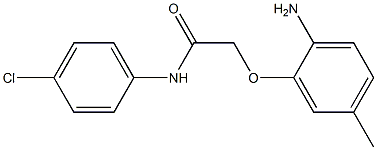 2-(2-amino-5-methylphenoxy)-N-(4-chlorophenyl)acetamide Struktur