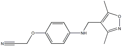 2-(4-{[(3,5-dimethyl-1,2-oxazol-4-yl)methyl]amino}phenoxy)acetonitrile Struktur