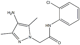 2-(4-amino-3,5-dimethyl-1H-pyrazol-1-yl)-N-(2-chlorophenyl)acetamide Struktur