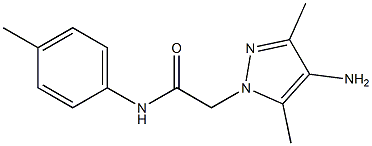 2-(4-amino-3,5-dimethyl-1H-pyrazol-1-yl)-N-(4-methylphenyl)acetamide Struktur