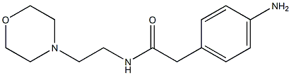 2-(4-aminophenyl)-N-(2-morpholin-4-ylethyl)acetamide Struktur