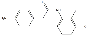 2-(4-aminophenyl)-N-(3-chloro-2-methylphenyl)acetamide Struktur