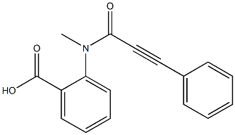 2-(N-methyl-3-phenylprop-2-ynamido)benzoic acid Struktur