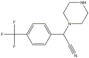 2-(piperazin-1-yl)-2-[4-(trifluoromethyl)phenyl]acetonitrile Struktur