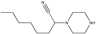 2-(piperazin-1-yl)octanenitrile Struktur