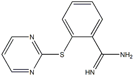 2-(pyrimidin-2-ylsulfanyl)benzene-1-carboximidamide Struktur