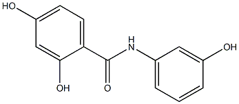 2,4-dihydroxy-N-(3-hydroxyphenyl)benzamide Struktur