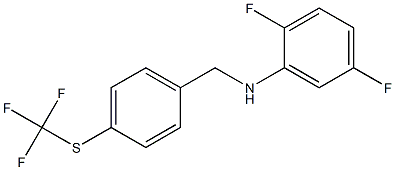 2,5-difluoro-N-({4-[(trifluoromethyl)sulfanyl]phenyl}methyl)aniline Struktur