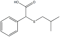 2-[(2-methylpropyl)sulfanyl]-2-phenylacetic acid Struktur