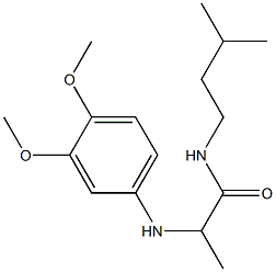 2-[(3,4-dimethoxyphenyl)amino]-N-(3-methylbutyl)propanamide Struktur