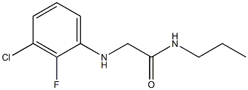 2-[(3-chloro-2-fluorophenyl)amino]-N-propylacetamide Struktur