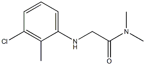 2-[(3-chloro-2-methylphenyl)amino]-N,N-dimethylacetamide Struktur