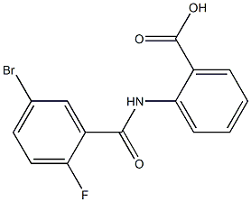 2-[(5-bromo-2-fluorobenzene)(methyl)amido]benzoic acid Struktur