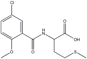 2-[(5-chloro-2-methoxyphenyl)formamido]-4-(methylsulfanyl)butanoic acid Struktur