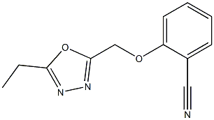 2-[(5-ethyl-1,3,4-oxadiazol-2-yl)methoxy]benzonitrile Struktur