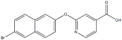 2-[(6-bromonaphthalen-2-yl)oxy]pyridine-4-carboxylic acid Struktur