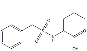 2-[(benzylsulfonyl)amino]-4-methylpentanoic acid Struktur