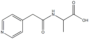 2-[(pyridin-4-ylacetyl)amino]propanoic acid Struktur