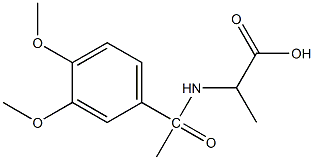 2-[1-(3,4-dimethoxyphenyl)acetamido]propanoic acid Struktur