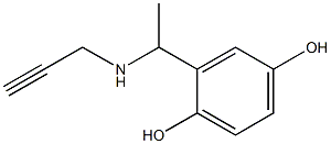 2-[1-(prop-2-yn-1-ylamino)ethyl]benzene-1,4-diol Struktur